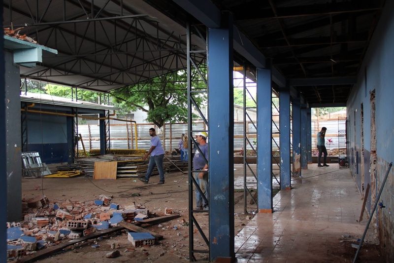 Obras da escola Julia Volpato em ritmo acelerado